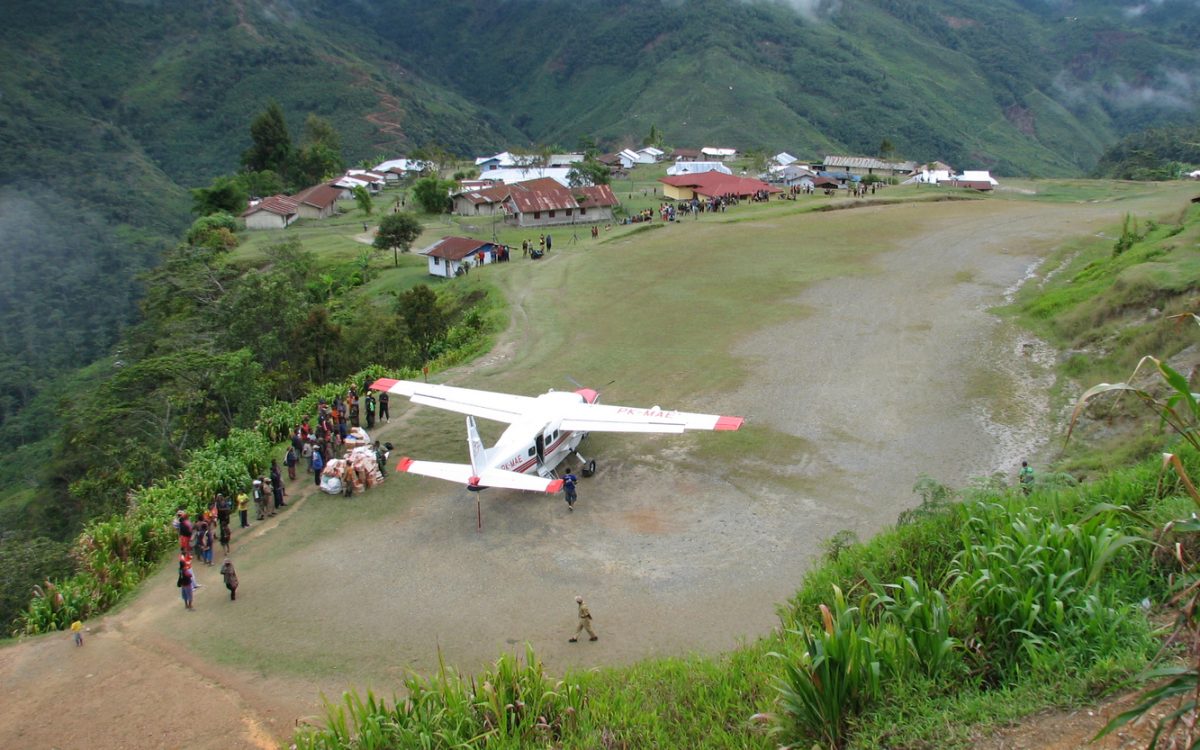 PK-MAE Caravan on its first operational flights in Papua.